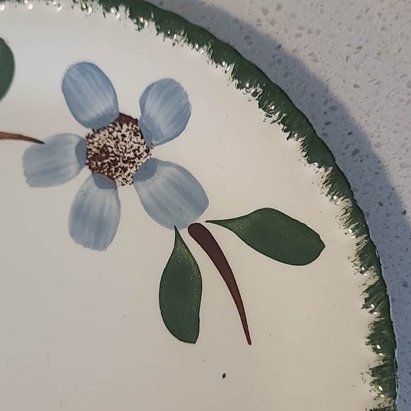 Blue Ridge Southern Potteries Hand painted flower plate - Picture 3 of 7
